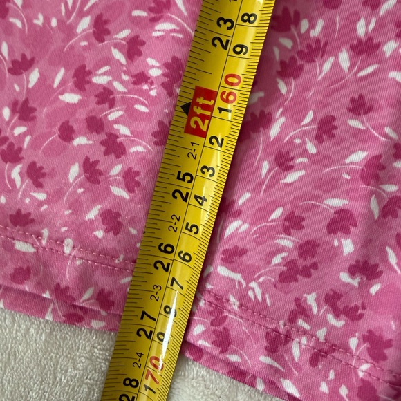 Lady Hogan XL Pink Floral Print 1/4 Zip Pullover E47 - Picture 4 of 5